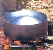 Making Steel Pan Step 7 - Burning